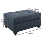 Pouf Contenitore Cocktail In Tessuto Dorris Blu