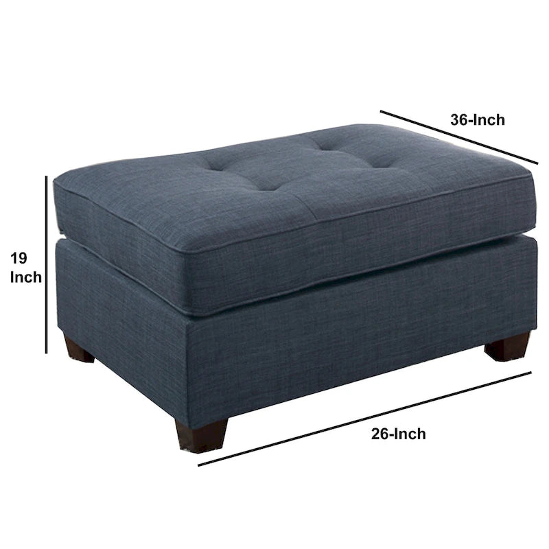 Pouf Contenitore Cocktail In Tessuto Dorris Blu