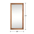 Specchio a figura intera Dovelina Wood Vertical Frame, specchio a parete/terra - 71x35, Marrone
