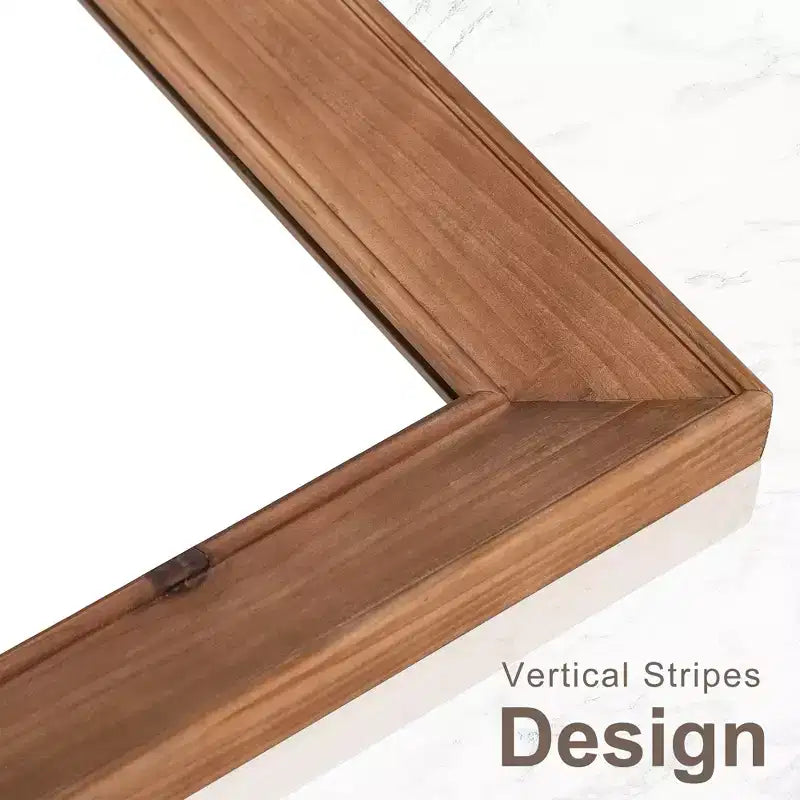 Specchio a figura intera Dovelina Wood Vertical Frame, specchio a parete/terra - 71x35, Marrone