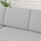 Divano Letto 3 Posti 85" con Chaise Contenitore, Estraibile e Borchie Ramate
