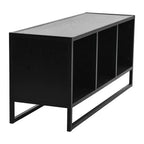 Mobile TV Jamestown Tavolino con Scomparti Quadrati a Cubo Colore Rovere Nero e Metallo Nero