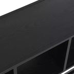 Mobile TV Jamestown Tavolino con Scomparti Quadrati a Cubo Colore Rovere Nero e Metallo Nero