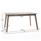GDFStudio Lurline Set da Pranzo 5 Pezzi Moderno Metà Secolo in Ecopelle