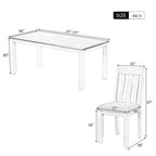 Set da pranzo da 7 pezzi con tavolo allungabile e 6 sedie imbottite