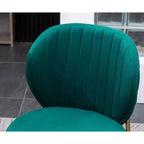 Sedia da pranzo contemporanea Roundhill Furniture Amoa in velluto, verde