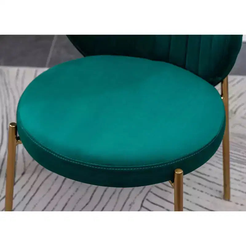 Sedia da pranzo contemporanea Roundhill Furniture Amoa in velluto, verde