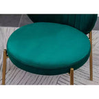 Sedia da pranzo contemporanea Roundhill Furniture Amoa in velluto, verde