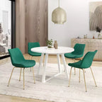 Set da pranzo rotondo Avant di Roundhill Furniture, tavolo da pranzo rotondo con 4 sedie laterali, 5 pezzi