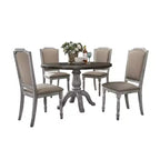 Set da pranzo Roundhill Furniture Iris in legno, bianco anticato, 5 pezzi
