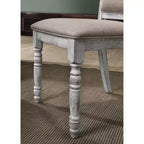 Set da pranzo Roundhill Furniture Iris in legno, bianco anticato, 5 pezzi