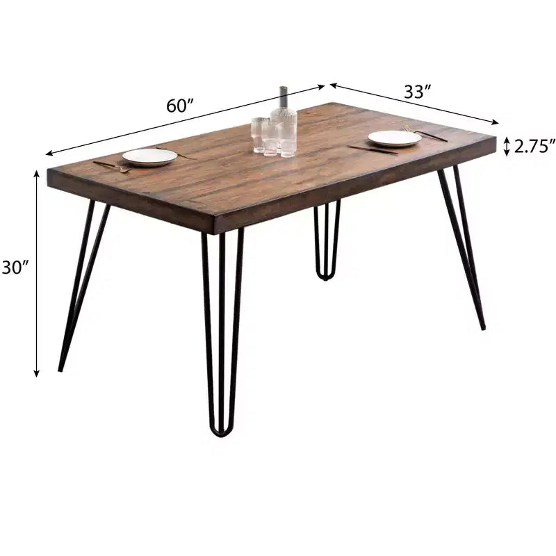 Roundhill Furniture Arroyo Set da pranzo, tavolo da pranzo a forcina con 4 sedie con schienale a croce, nero intenso, 5 pezzi