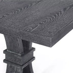 Christopher Knight Home Delwood Set da Pranzo Espandibile Tradizionale a 7 Pezzi in Legno, Tessuto e Rattan