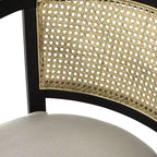 Christopher Knight Home Delwood Set da Pranzo Espandibile Tradizionale a 7 Pezzi in Legno, Tessuto e Rattan