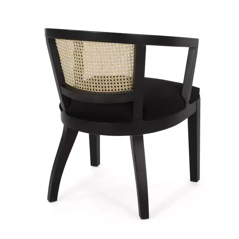 Christopher Knight Home Delwood Set da Pranzo Espandibile Tradizionale a 7 Pezzi in Legno, Tessuto e Rattan