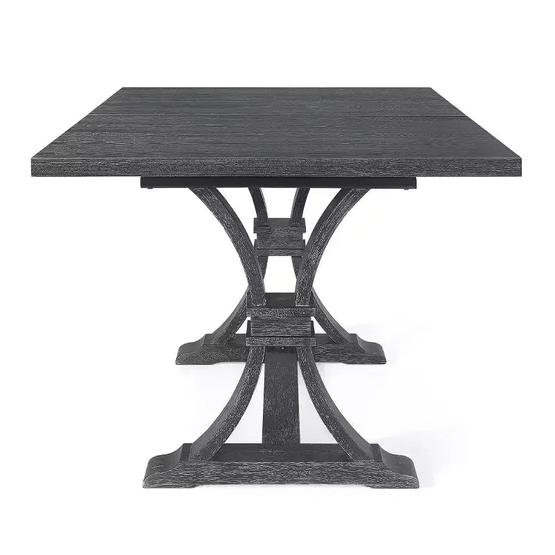 Christopher Knight Home Delwood Set da Pranzo Espandibile Tradizionale a 7 Pezzi in Legno, Tessuto e Rattan