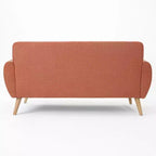 Divano GDFStudio Sheena Mid-Century Modern a 2 posti, imbottito e capitonné, 67,25 pollici