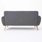 Divano GDFStudio Sheena Mid-Century Modern a 2 posti, imbottito e capitonné, 67,25 pollici