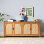 Saracina Home Madia Moderna Scanalata 70" con Ante Arcate
