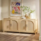 Saracina Home Madia Moderna Scanalata 70" con Ante Arcate
