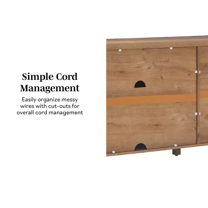 Saracina Home Madia Moderna Scanalata 70" con Ante Arcate