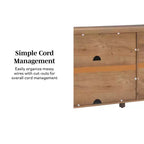 Saracina Home Madia Moderna Scanalata 70" con Ante Arcate