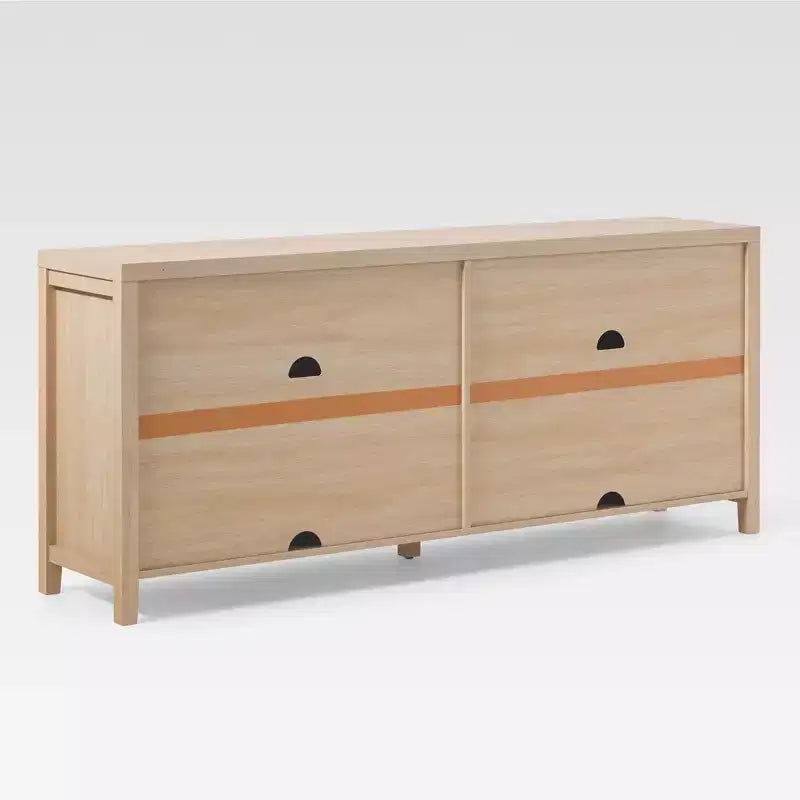 Saracina Home Madia Moderna Scanalata 70" con Ante Arcate
