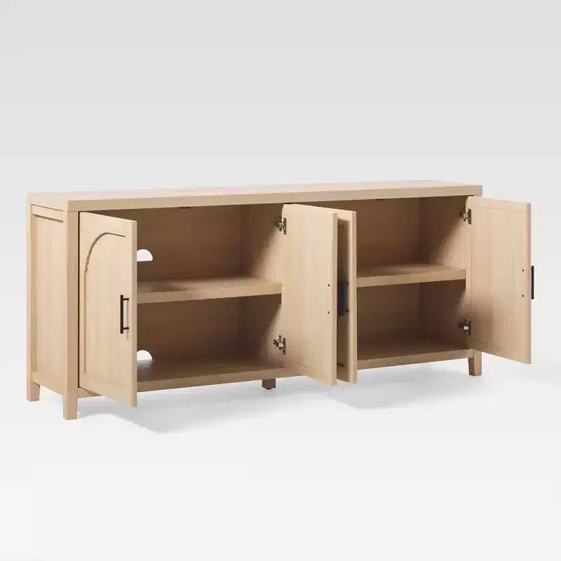 Saracina Home Madia Moderna Scanalata 70" con Ante Arcate
