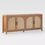 Saracina Home Madia Moderna Scanalata 70" con Ante Arcate