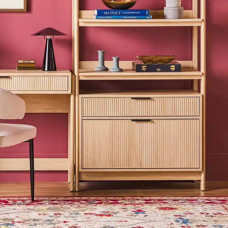 Saracina Home Scrivania Transitoria 3 pezzi con 1 Libreria Stretta e 1 Libreria Larga