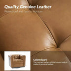 Poltrona girevole in vera pelle Frankie Modern | HULALA HOME