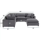 Divano componibile Comfort Pointe Casella 6 pezzi
