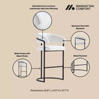 Sgabello da bar moderno rivestito in similpelle Manhattan Comfort Augusta