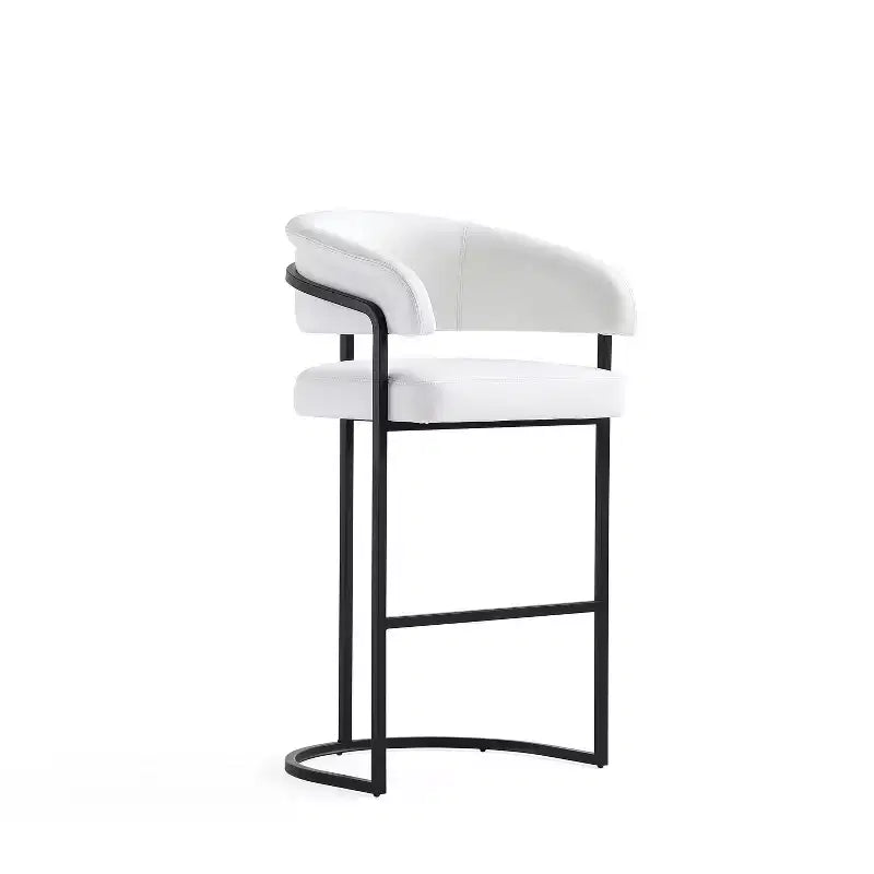 Sgabello da bar moderno rivestito in similpelle Manhattan Comfort Augusta