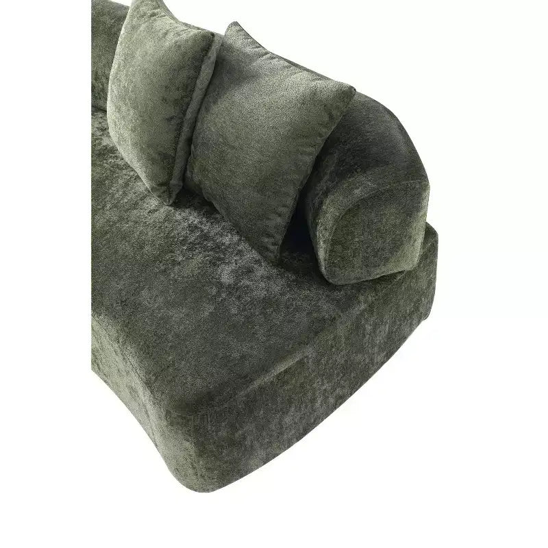Manhattan Comfort Set Divano Verandah Chenille Imbottito 2 pz da 112" e Divano da 90.6"
