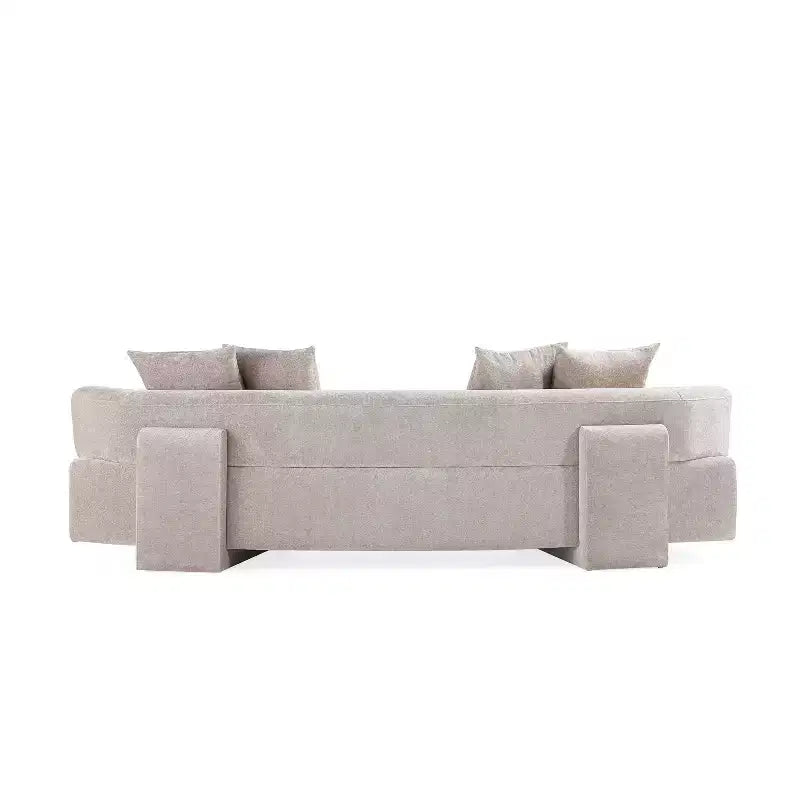 Manhattan Comfort Set Divano Verandah Chenille Imbottito 2 pz da 112" e Divano da 90.6"