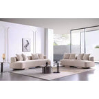Manhattan Comfort Set Divano Verandah Chenille Imbottito 2 pz da 112" e Divano da 90.6"