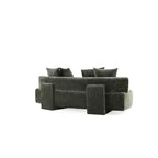 Manhattan Comfort Set Divano Verandah Chenille Imbottito 2 pz da 112" e Divano da 90.6"