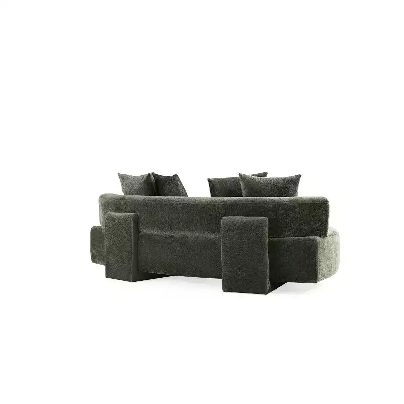 Manhattan Comfort Set Divano Verandah Chenille Imbottito 2 pz da 112" e Divano da 90.6"