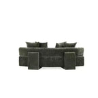 Manhattan Comfort Set Divano Verandah Chenille Imbottito 2 pz da 112" e Divano da 90.6"