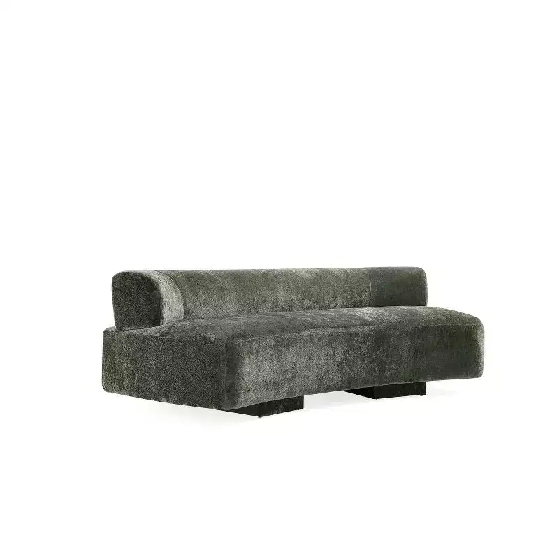 Manhattan Comfort Set Divano Verandah Chenille Imbottito 2 pz da 112" e Divano da 90.6"