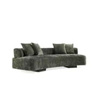 Manhattan Comfort Set Divano Verandah Chenille Imbottito 2 pz da 112" e Divano da 90.6"