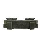 Manhattan Comfort Set Divano Verandah Chenille Imbottito 2 pz da 112" e Divano da 90.6"
