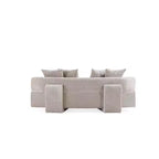 Manhattan Comfort Set Divano Verandah Chenille Imbottito 2 pz da 112" e Divano da 90.6"