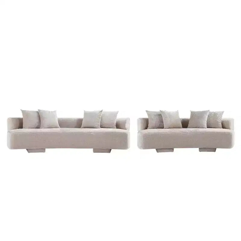 Manhattan Comfort 2pc Verandah Chenille Upholstered 112" Sofa and 90.6" Sofa Set
