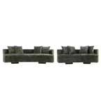Manhattan Comfort Set Divano Verandah Chenille Imbottito 2 pz da 112" e Divano da 90.6"