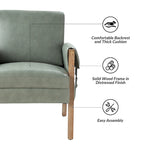 Poltrona in similpelle stile rustico con gambe in legno massello
