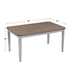 Set da pranzo minimalista in rovere da 60 cm a 6 pezzi (1 tavolo da pranzo + 4 sedie imbottite + 1 panca)