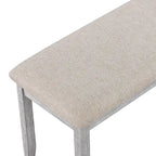 Set da pranzo minimalista in rovere da 60 cm a 6 pezzi (1 tavolo da pranzo + 4 sedie imbottite + 1 panca)