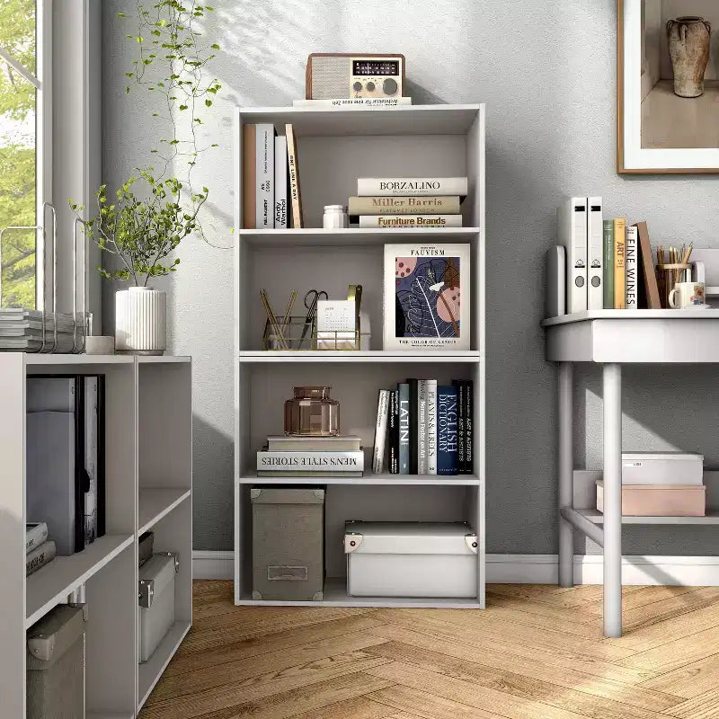 24/7 Shop At Home Libreria Moderna Silkpath a 2 Ripiani Impilabile e Modulare da 23,7"